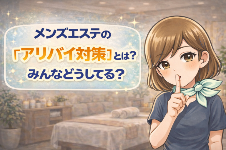メンズエステの「アリバイ対策」とは？みんなどうしてる？ 130