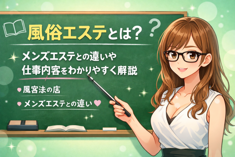 風俗エステとは？メンズエステとの違いや仕事内容をわかりやすく解説