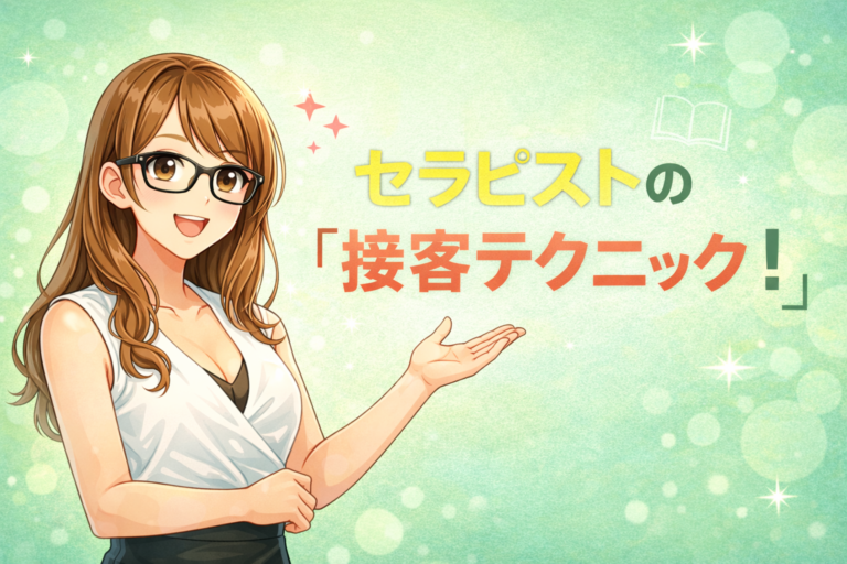 「セラピストの「接客テクニック！これがメンズエステで使えるワザ！」